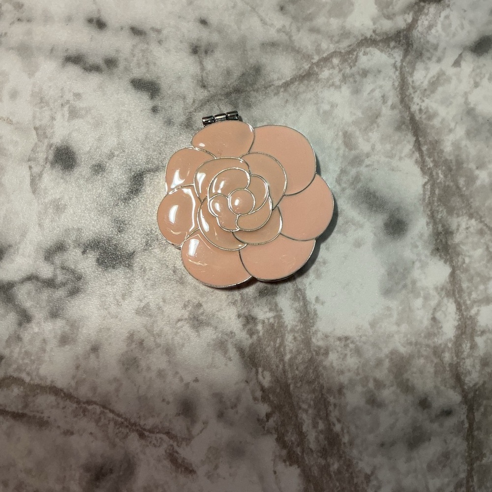 Camila Metal double mirror Compact  - Pink